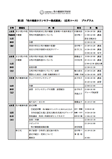 第1回　性の健康カウンセラー養成講座プログラム＜応用コース＞プログラム